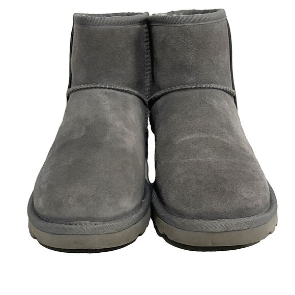 UGG Women's Classic Mini Side Logo II Boots Size 8 US Gray EUC - Picture 3 of 11